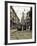 Italy, Lombardy, Milan, Milan Trams on Via Orefici with Castello Sforzesco, Dawn-Walter Bibikow-Framed Photographic Print