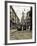 Italy, Lombardy, Milan, Milan Trams on Via Orefici with Castello Sforzesco, Dawn-Walter Bibikow-Framed Photographic Print