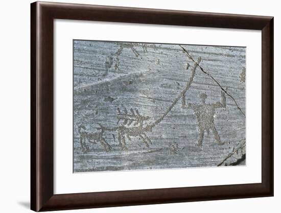 Italy, Lombardy Region, Camonica Valley, Naquane National Park, Camunian Rock Drawings-null-Framed Giclee Print