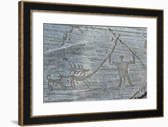 Italy, Lombardy Region, Camonica Valley, Naquane National Park, Camunian Rock Drawings-null-Framed Giclee Print