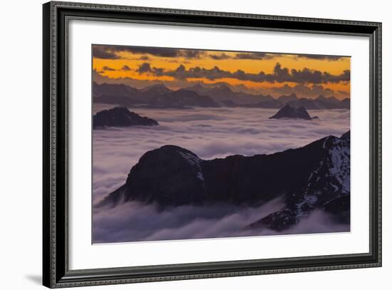 Italy, Lombardy, View of Monte Scorluzzo in to the Direction Engadin-Rainer Mirau-Framed Photographic Print