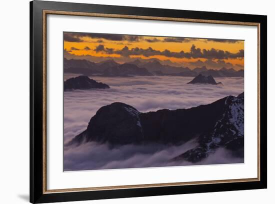 Italy, Lombardy, View of Monte Scorluzzo in to the Direction Engadin-Rainer Mirau-Framed Photographic Print