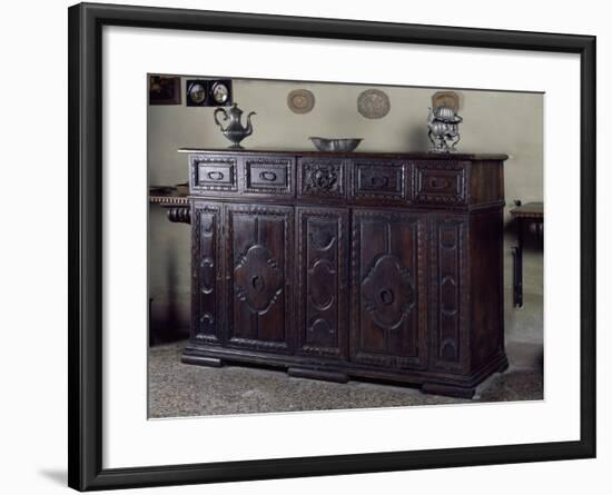 Italy, Lonato, Ugo Da Como Foundation, Casa Del Podesta, Dining Room, Sideboard-null-Framed Giclee Print