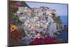 Italy, Manarola. Town and sea at sunset-Jaynes Gallery-Mounted Photographic Print