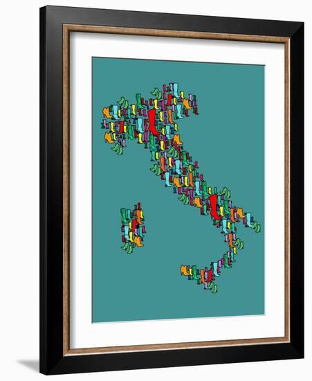 Italy Map 2-Mark Ashkenazi-Framed Giclee Print