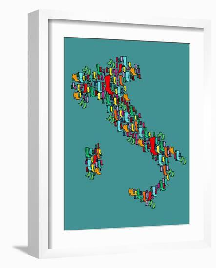 Italy Map 2-Mark Ashkenazi-Framed Giclee Print