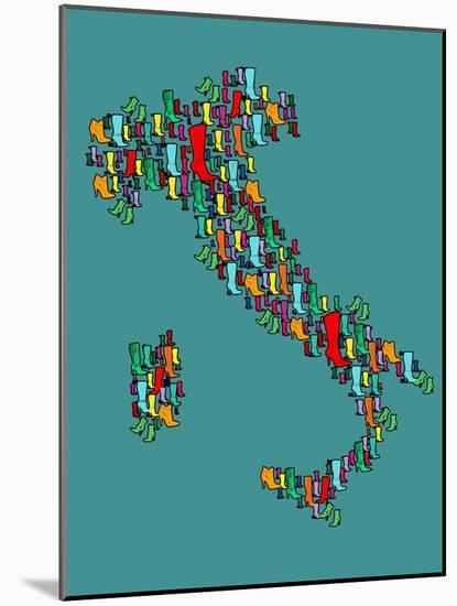 Italy Map 2-Mark Ashkenazi-Mounted Giclee Print