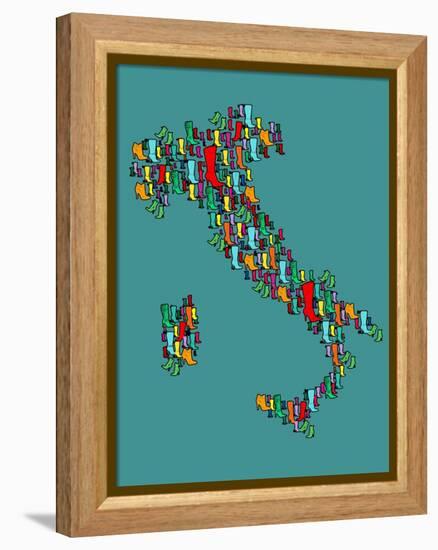 Italy Map 2-Mark Ashkenazi-Framed Premier Image Canvas