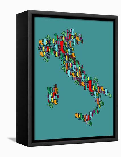 Italy Map 2-Mark Ashkenazi-Framed Premier Image Canvas