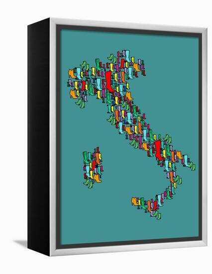 Italy Map 2-Mark Ashkenazi-Framed Premier Image Canvas