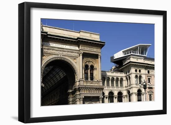 Italy, Milan, Bar Terrace Atop Building Near Vittorio Emanuele II Gallery-null-Framed Giclee Print