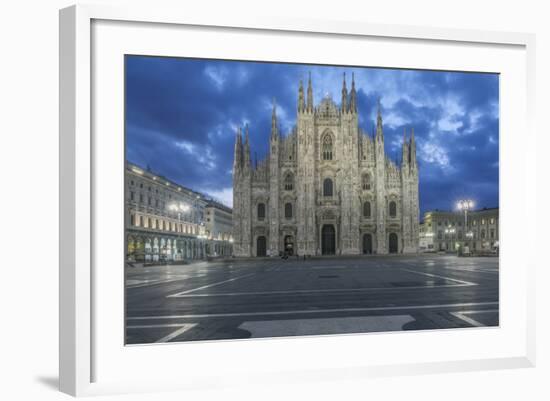 Italy, Milan, Cathedral Duomo di Milano at Dawn-Rob Tilley-Framed Photographic Print