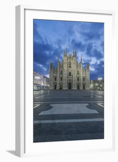 Italy, Milan, Cathedral Duomo di Milano at Dawn-Rob Tilley-Framed Photographic Print