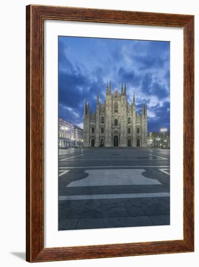 Italy, Milan, Cathedral Duomo di Milano at Dawn-Rob Tilley-Framed Photographic Print