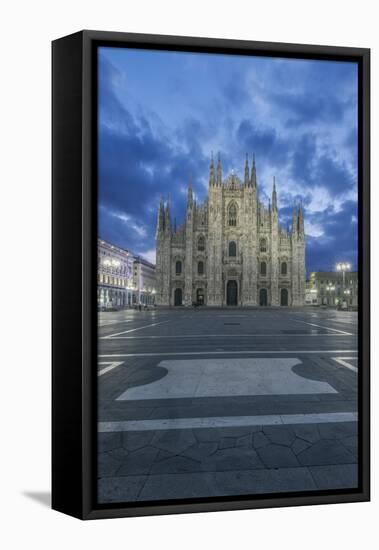 Italy, Milan, Cathedral Duomo di Milano at Dawn-Rob Tilley-Framed Premier Image Canvas