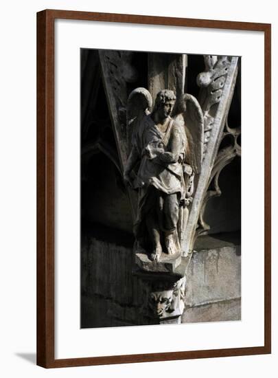 Italy, Milan, Cathedral, Gothic, Exterior, Detail, Facade, Angel-null-Framed Giclee Print