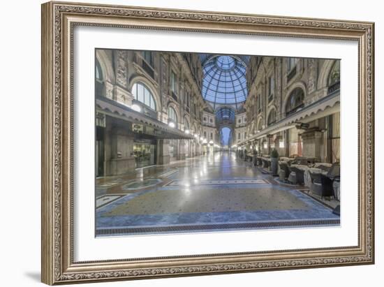 Italy, Milan, Galleria Vittorio Emanuele II at Dawn-Rob Tilley-Framed Photographic Print