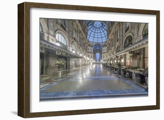 Italy, Milan, Galleria Vittorio Emanuele II at Dawn-Rob Tilley-Framed Photographic Print