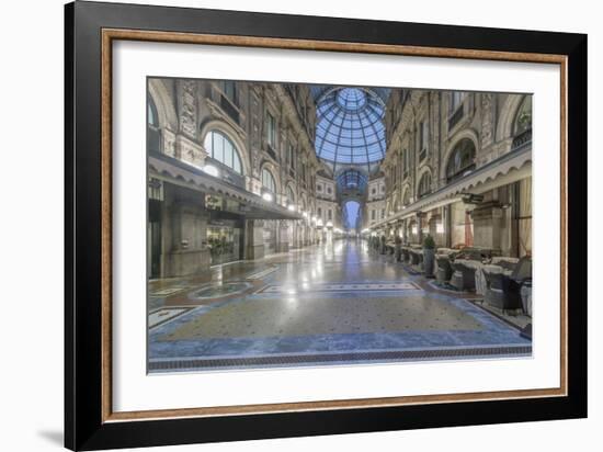 Italy, Milan, Galleria Vittorio Emanuele II at Dawn-Rob Tilley-Framed Photographic Print