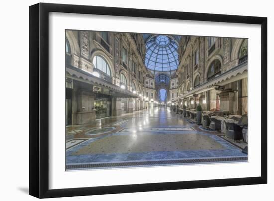 Italy, Milan, Galleria Vittorio Emanuele II at Dawn-Rob Tilley-Framed Photographic Print