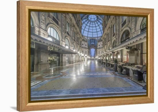 Italy, Milan, Galleria Vittorio Emanuele II at Dawn-Rob Tilley-Framed Premier Image Canvas