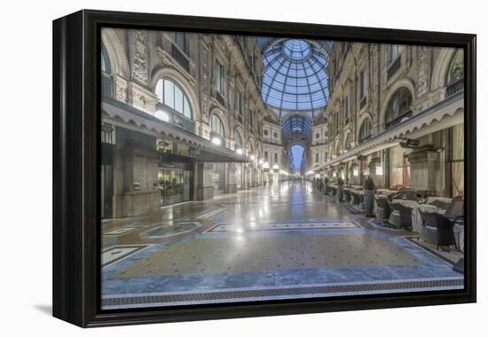Italy, Milan, Galleria Vittorio Emanuele II at Dawn-Rob Tilley-Framed Premier Image Canvas