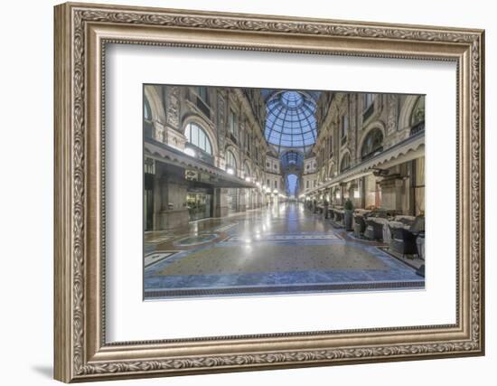 Italy, Milan, Galleria Vittorio Emanuele II at Dawn-Rob Tilley-Framed Photographic Print