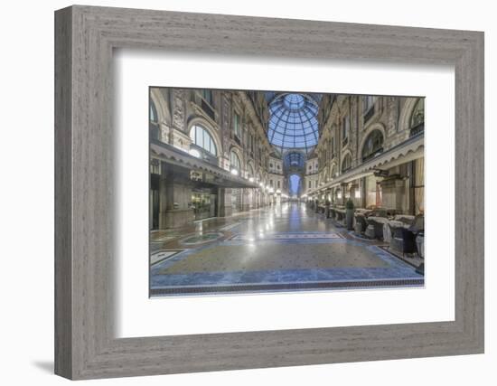 Italy, Milan, Galleria Vittorio Emanuele II at Dawn-Rob Tilley-Framed Photographic Print