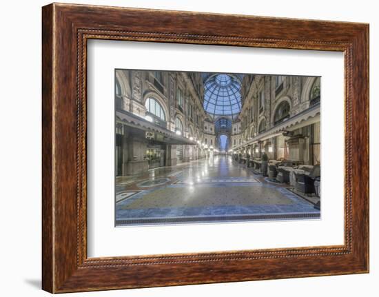 Italy, Milan, Galleria Vittorio Emanuele II at Dawn-Rob Tilley-Framed Photographic Print