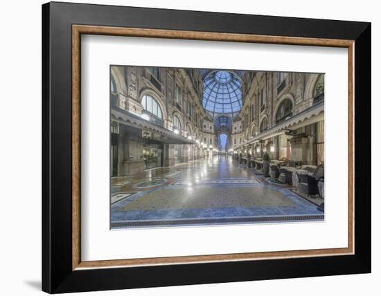 Italy, Milan, Galleria Vittorio Emanuele II at Dawn-Rob Tilley-Framed Photographic Print