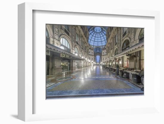 Italy, Milan, Galleria Vittorio Emanuele II at Dawn-Rob Tilley-Framed Photographic Print