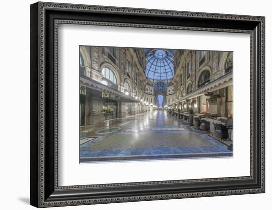 Italy, Milan, Galleria Vittorio Emanuele II at Dawn-Rob Tilley-Framed Photographic Print