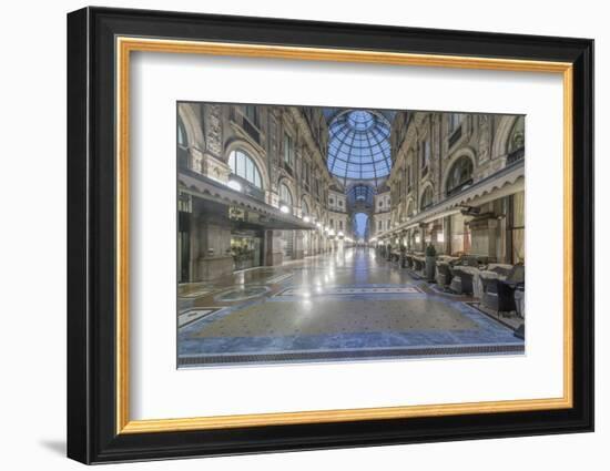 Italy, Milan, Galleria Vittorio Emanuele II at Dawn-Rob Tilley-Framed Photographic Print