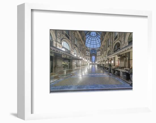 Italy, Milan, Galleria Vittorio Emanuele II at Dawn-Rob Tilley-Framed Photographic Print