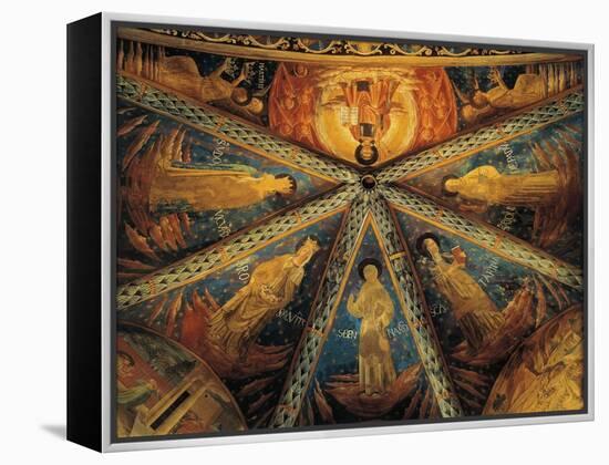 Italy, Montefalco, Vault of Apse of Church of Saint Francis Painted with Saints-null-Framed Premier Image Canvas