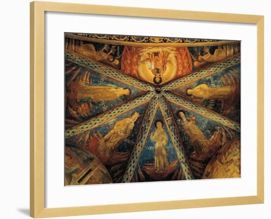 Italy, Montefalco, Vault of Apse of Church of Saint Francis Painted with Saints-null-Framed Giclee Print