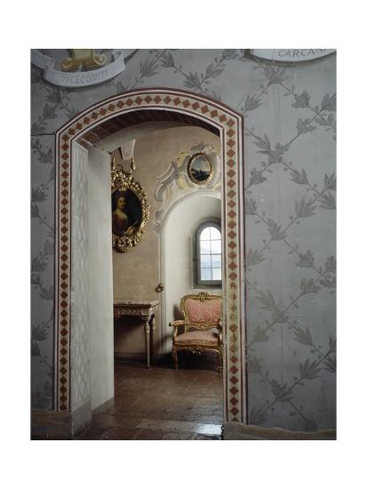 Italy Morando Bolognini Castle Mozza Tower Throne Room With Entrance To Golden Salon Giclee Print By Art Com