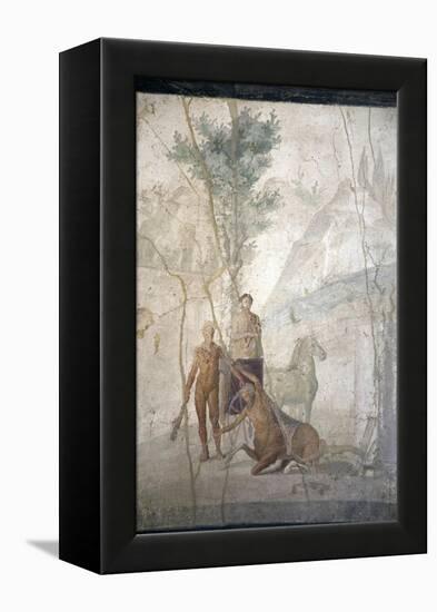 Italy, Naples, Naples Museum, from Pompeii, House of Jason (IX 5, 18), Heracles and Centaur-Samuel Magal-Framed Premier Image Canvas