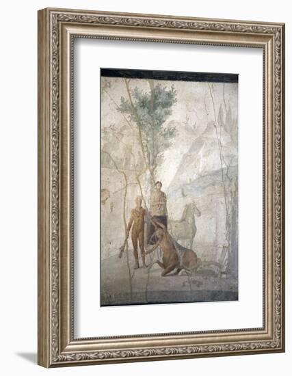 Italy, Naples, Naples Museum, from Pompeii, House of Jason (IX 5, 18), Heracles and Centaur-Samuel Magal-Framed Photographic Print