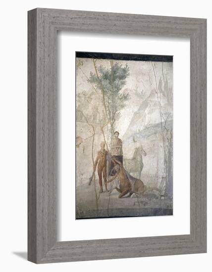 Italy, Naples, Naples Museum, from Pompeii, House of Jason (IX 5, 18), Heracles and Centaur-Samuel Magal-Framed Photographic Print