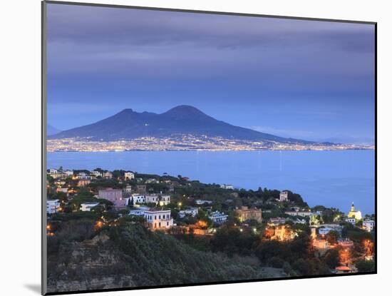 Italy, Naples, View of Naples, Posillipo Town and Mt. Vesuvius-Michele Falzone-Mounted Photographic Print