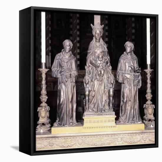 Italy, Padua, Basilica of Saint Anthony of Padua, Group of Virgin and Child with Saints-Donatello-Framed Premier Image Canvas