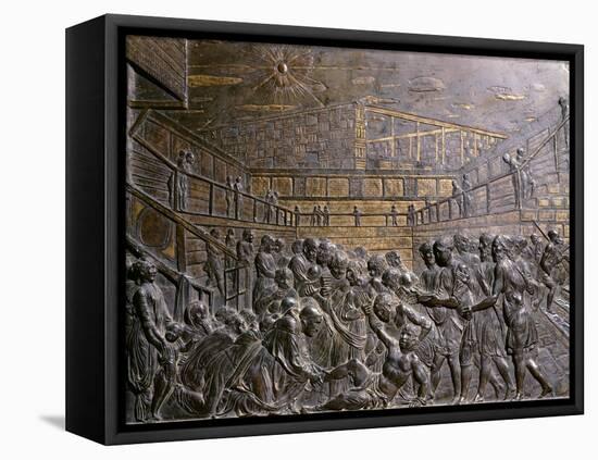 Italy, Padua, Basilica of Saint Anthony of Padua, St Anthony Heals Foot of Youth-Donatello-Framed Premier Image Canvas