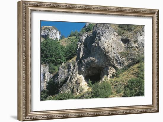 Italy, Piedmont Region, Stura Valley, Prehistoric Caves Near Aisone, Cuneo Province, Entrance-null-Framed Giclee Print