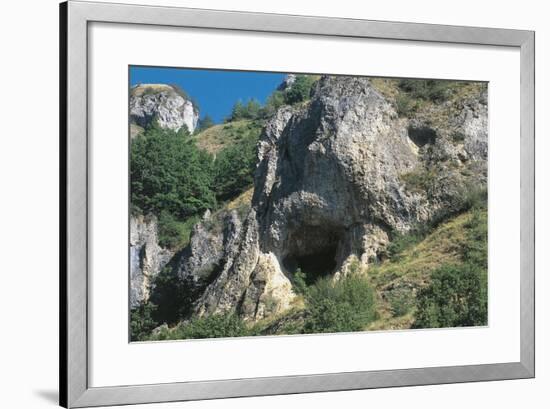 Italy, Piedmont Region, Stura Valley, Prehistoric Caves Near Aisone, Cuneo Province, Entrance-null-Framed Giclee Print