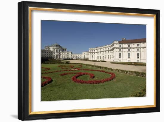 Italy, Piedmont, Stupinigi, Palazzina Di Caccia, Royal Hunting Lodge with Garden in Foreground-null-Framed Giclee Print