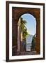 Italy, Pienza, Doorway to Tuscany-Hollice Looney-Framed Photographic Print