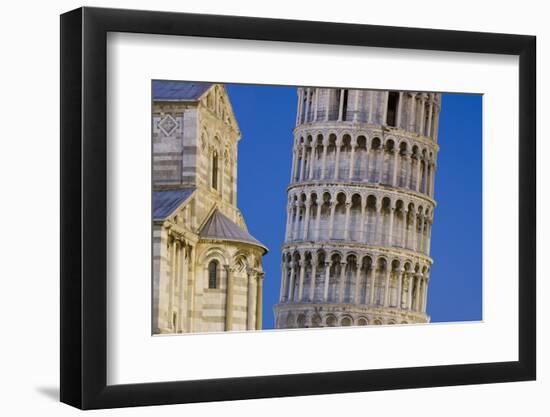 Italy, Pisa. Close-up of Leaning Tower and Pisa Cathedral-Jaynes Gallery-Framed Photographic Print