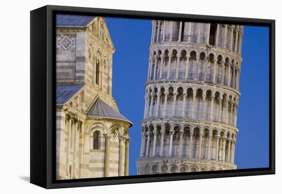 Italy, Pisa. Close-up of Leaning Tower and Pisa Cathedral-Jaynes Gallery-Framed Premier Image Canvas