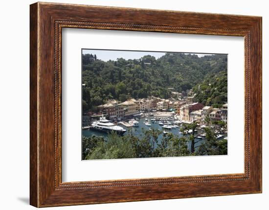 Italy, Province of Genoa, Portofino. Fishing village on the Ligurian Sea, overlooking harbor-Alan Klehr-Framed Photographic Print